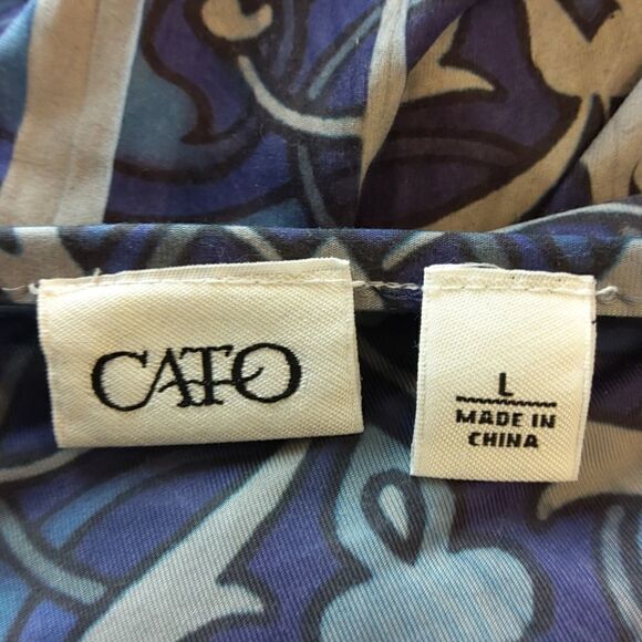 (3/$20) Cato blue floral print 3/4 sleeve dress - Picture 12 of 12